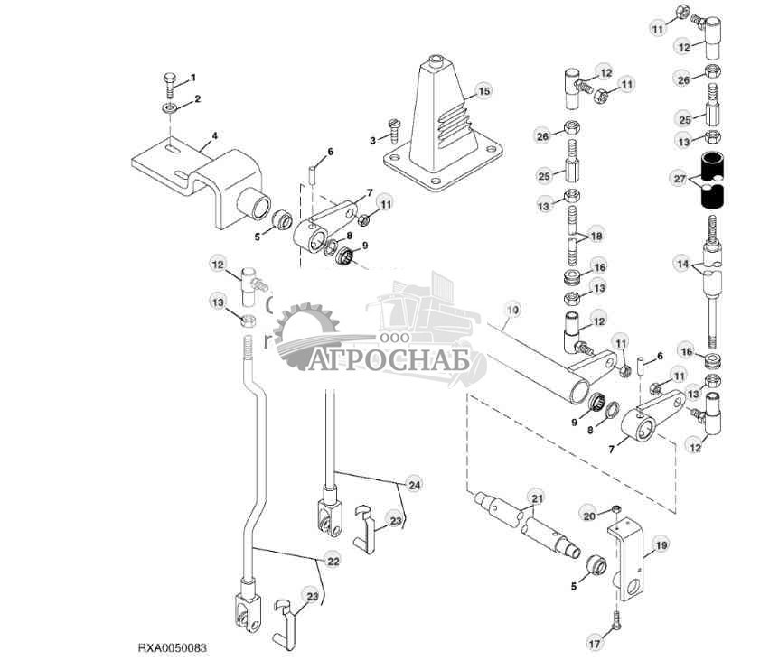 Transmission Shifter Control Rods (12-Speed Syncro24-Speed PowerSync™) 
